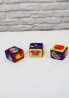 مکعب پارچه ای رنگی 3 عددی