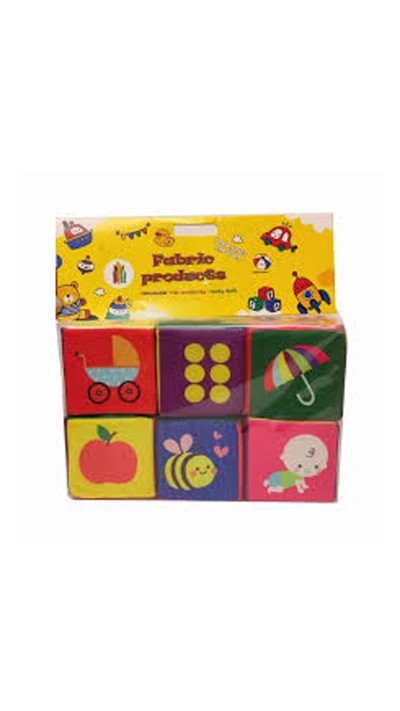 مکعب پارچه ای رنگی 6 تایی