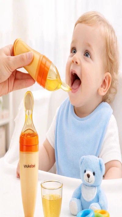 قاشق سیلیکونی نوزاد